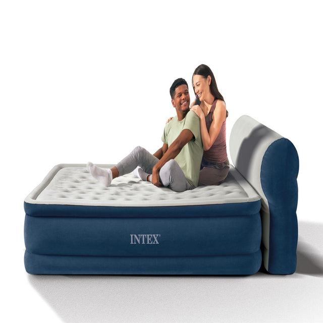 Intex Dura-Beam Deluxe Ultra Plush Headboard with Built-In Pump (18" Mattress Height) - Queen