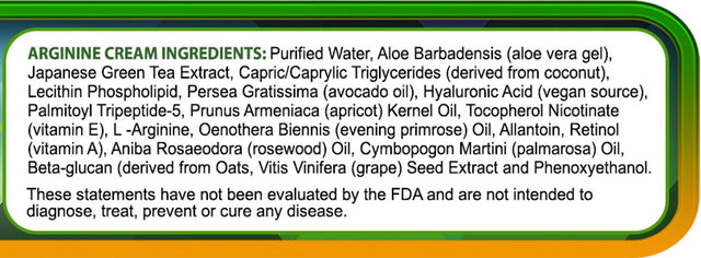 L Arginine Cream - Nitric Oxide Support Supplement for Men & Women - Unscented (2 Ounces)