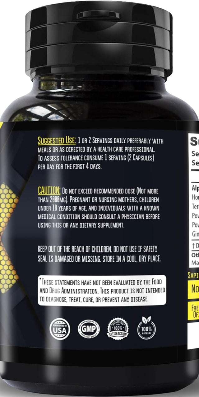 Alpha Enlargement Pills for Men - Increase 2 in 60 Days Muscle Builder for Men - Testosterone Booster for Men - Male Enhancing Supplement - Test Booster, Energy, Strength, Stamina, Endurance