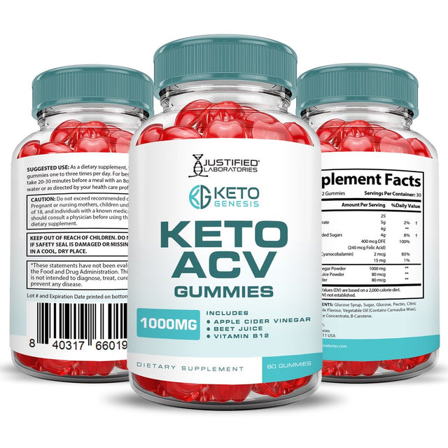 Keto Genesis Keto ACV Gummies 1000Mg & Keto ACV Pills 1275MG Bundle
