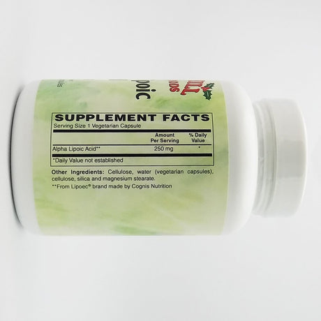 Holly Hill Health Foods, Alpha Lipoic Acid 250 MG, 120 Vegetarian Capsules