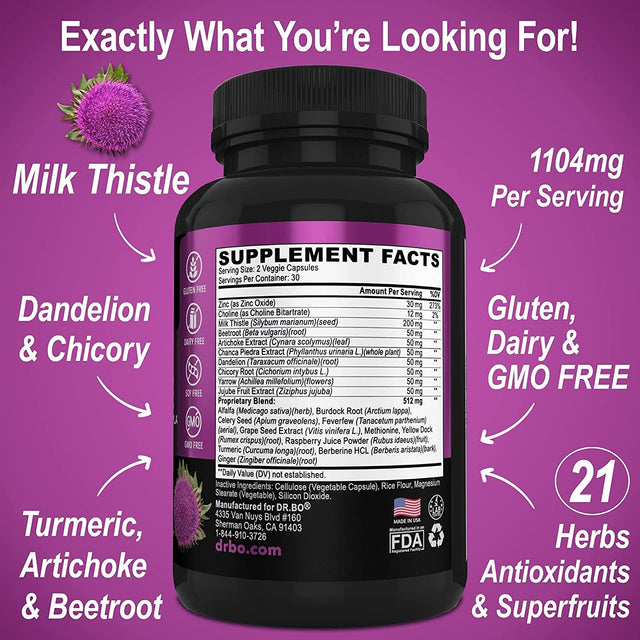 Kidney, Liver & Colon Cleanse Detox Support Supplement - Natural Bowel Cleanser Pills for Intestinal Bloating & Daily Constipation Relief - Help Bladder Control, Urinary Tract & Gallbladder Health