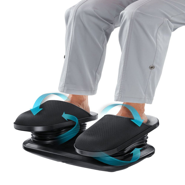 Homedics Shiatsu Flex Ankle and Foot Massager with Heat and Gentle Air Compression, Adjustable Air Intensity, 2 Unique Massage Mode