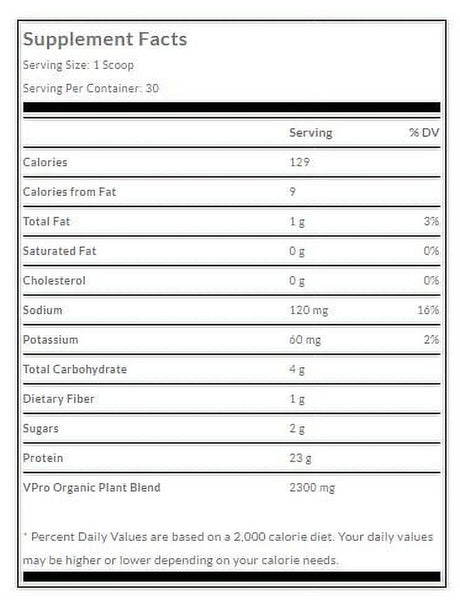 Nutrakey V Pro Protein Powder, Vanilla, 2 Lb