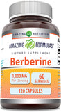 Amazing Formulas Berberine 1000Mg per Serving 120 Capsules Supplement