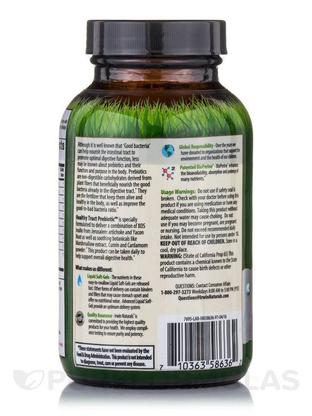 Irwin Naturals Healthy Tract Prebiotic, 60 Ct