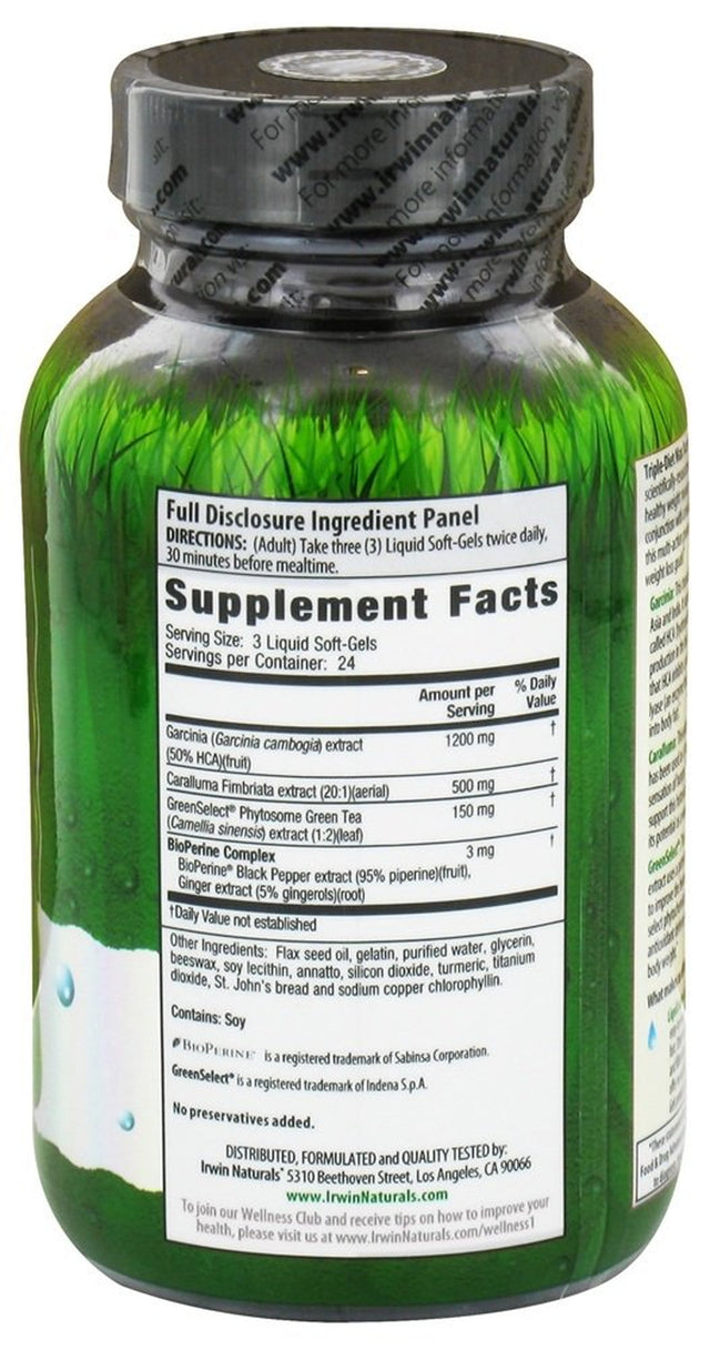Irwin Naturals Triple-Diet Fat Reduction Dietary Supplement, 72 Count