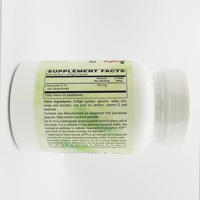 Holly Hill Health Foods, Coenzyme Q10 100 MG, 60 Softgels