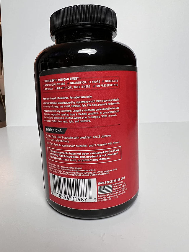 FORCE FACTOR Test X180 Alpha Max Total Testosterone and Nitric Oxide Booster for Men with Fenugreek Seed and Tribulus to Increase Blood Flow and Improve Male Athletic Performance, 180 Capsules