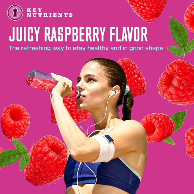 KEY NUTRIENTS Electrolytes Powder Packets - Juicy Raspberry 40 Pack Hydration Packets - Travel Hydration Powder - No Sugar, No Calories, Gluten Free - Made in USA
