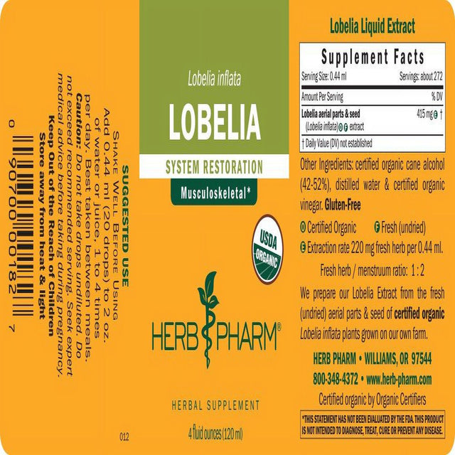 Herb Pharm Lobelia 4 Oz