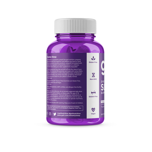 Goli Nutrition Dreamy Sleep Gummies, Lemon Balm and Botanicals, 60 Count