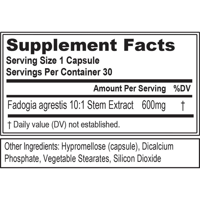 Fadogia Agrestis 600Mg 10:1 Extract - Invigorating Fadogia Agrestis Extract Pills for Increased Strength Drive Power and Performance - Evlution Nutrition Testosterone Booster for Men