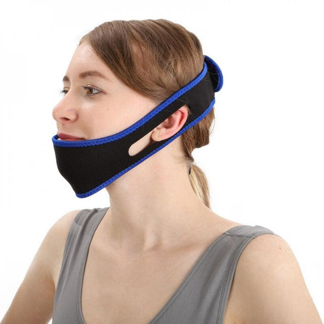 Greyghost 1Pc anti Snore Chin Strap Chin Strap Snore Silencer Anti-Dry Mouth Straps Adjustable Diving Material Effective Head Band