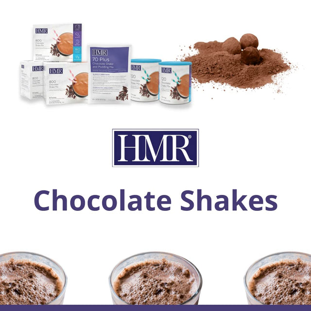HMR "Classic" 800 Shake Meal Replacement Mix | Chocolate Shake Powder to Support Healthy Weight Loss | 17G of Protein | Easy to Make | Low Calorie Food | Triple Pack, 18 Single Serve Packets per Box