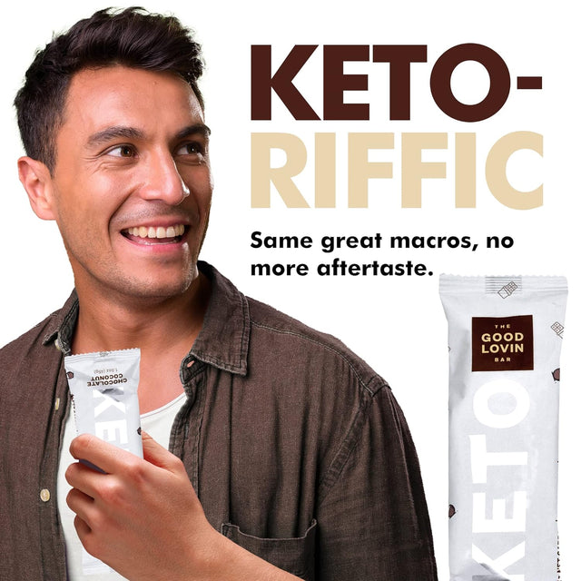 Keto Snack Bars | Low Carb Vegan Protein Bars | Healthy, Low Sugar Plant Based Snacks | Gluten Free Paleo Bars | Keto Friendly Food by the Good Lovin Bar - 4 Count (Chocolate Coconut)