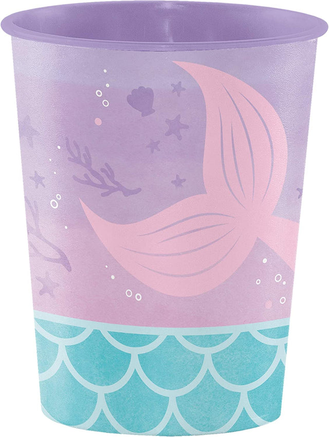 Iridescent Mermaid Party 16 Oz Favor Cup, 1 Ct