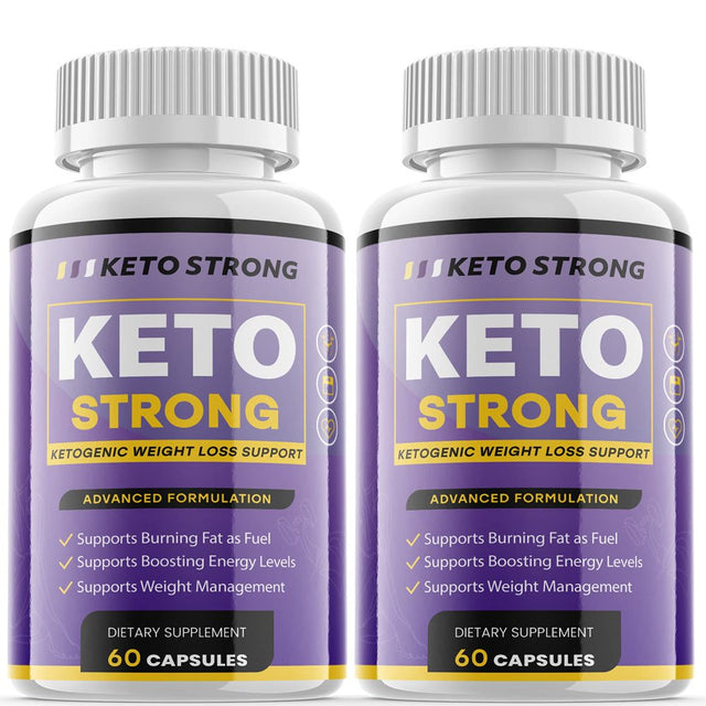 (2 Pack) Keto Strong - Keto Pills for Weight Loss - Energy Boosting Dietary Supplements for Weight Management and Metabolism - Advanced Ketogenic Ketones - 120 Capsules