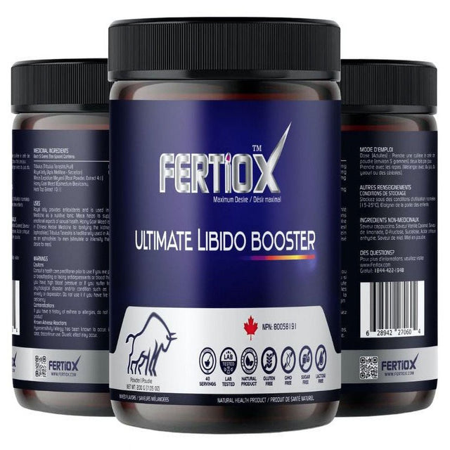 Fertiox Ultimate Libido Booster,Testosterone Booster,Immunity,Vitality Support for Men & Women, 4 in One ,Made in Canada