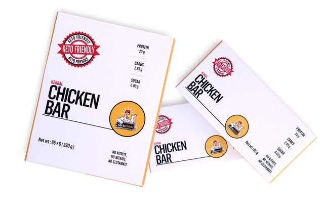 Herbchick 20 Grams Chicken Protein Bars (6 X 65 Gms Each)