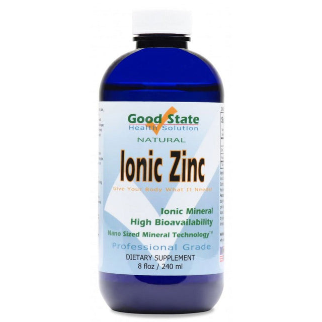 Good State Liquid Ionic Minerals - Zinc - (96 Servings at 18Mg Each) (8 Fl Oz)