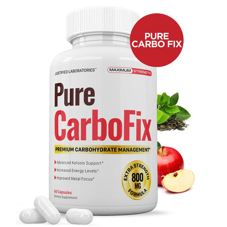 Justified Laboratories Pure Carbo Fix Carbohydrate Weight Loss Supplement 60 Capsules