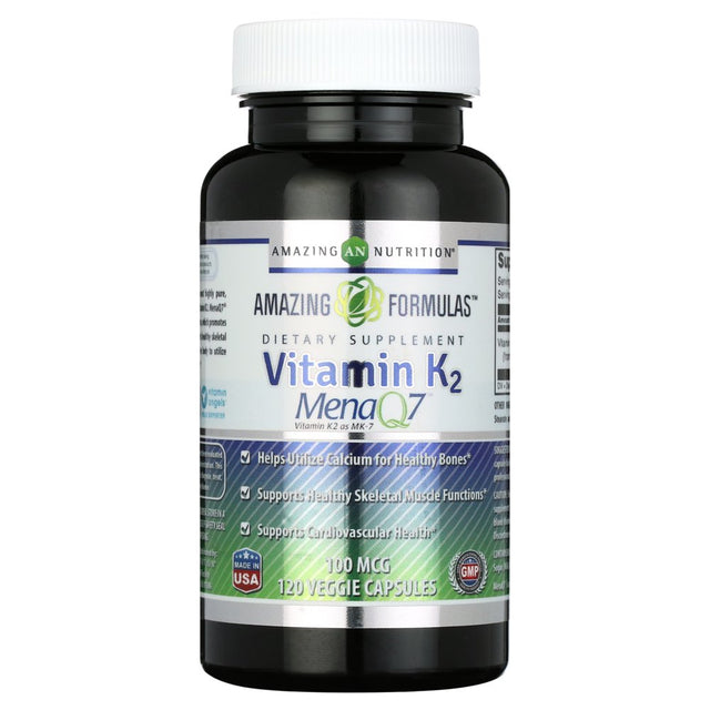 Amazing Formulas Vitamin K2 Menaq7 100 Mg 120 Vcaps