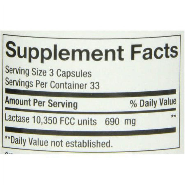 Lactase Enzyme by Nature'S Way - 100 Capsules