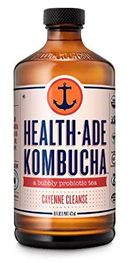 Health-Ade Kombucha Cayenne Cleanse, 16 Fl Oz (Pack of 12)