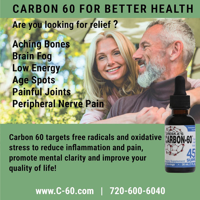 Greska'S Carbon-60™ 45-Day Supply, Food-Grade, All-Natural, Organic Ingredients