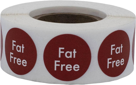 Fat Free Food Rotation Labels .75 Inch round Circle Dots 500 Adhesive Stickers