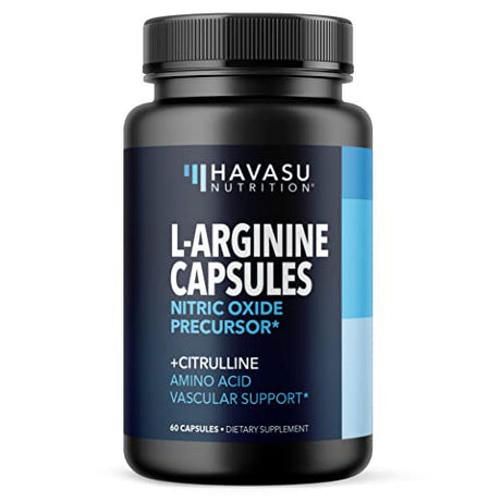 HAVASU NUTRITION L Arginine Male Enhancing Supplement from Nitric Oxide, 60 Capsules