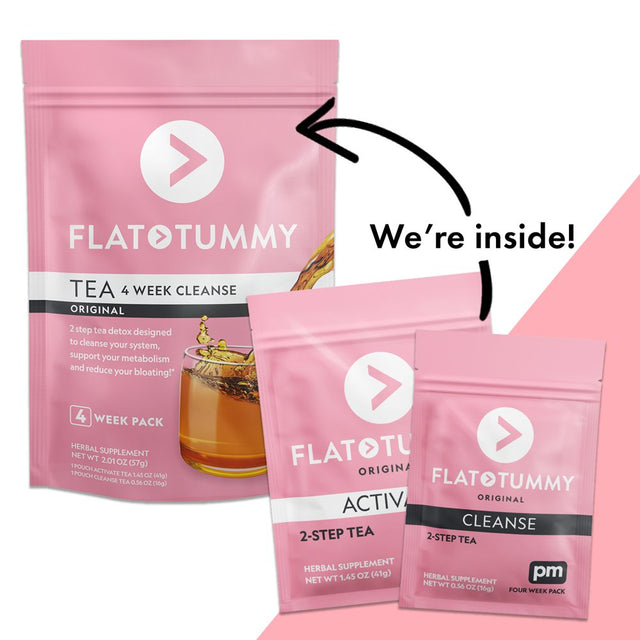 Flat Tummy Tea All-Natural Detox Tea, (4 Week Cleanse)
