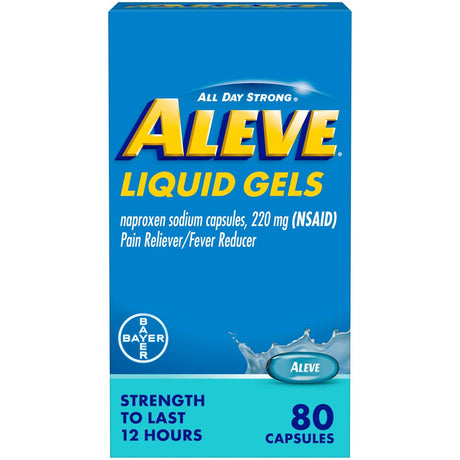 Aleve Liquid Gels Naproxen Sodium Pain Reliever, 80 Count