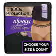 Always Discreet Boutique Incontinence Underwear, Maximum Protection, Size L, Rosy, 18 Ct