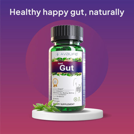 Good Gut Digestive Support Supplement with Papaya Leaf Extract & Licorice Root (60 Capsules) - Herbal Detox Cleanse for Gut Health, for Men & Women | Gluten Free, Vegan, Non-Gmo