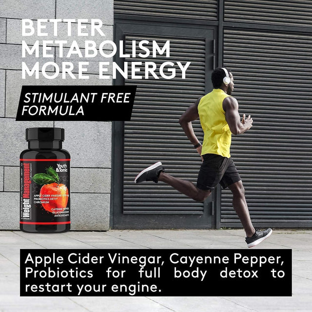 15 Day Colon Cleanse and Probiotic Enhanced Apple Cider Vinegar for Body Detox or to Break the Plateau | All Natural to Feel Lighter and Slender