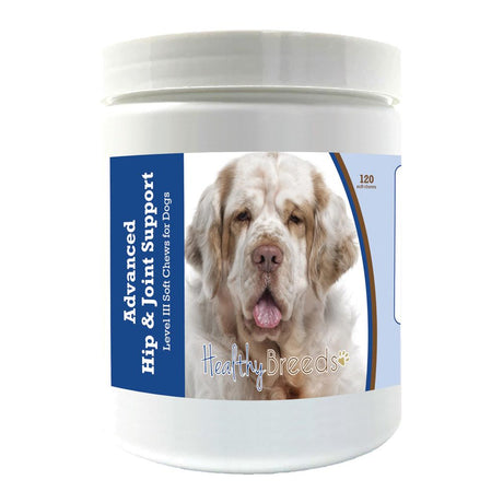 Healthy Breeds Clumber Spaniel Advanced Hip & Joint Support Level III Soft Chews for Dogs 120 Count