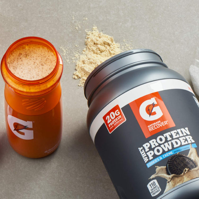 Gatorade Whey Protein Powder, Cookies & Crème, 51 Oz (50 Servings per Canister, 20 Grams of Protein per Serving)