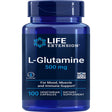 Life Extension L-Glutamine, 500 Mg L-Glutamine, Amino Acid, Supports Muscle Health and Immune Health, Gluten-Free, Non-Gmo, 100 Vegetarian Capsules