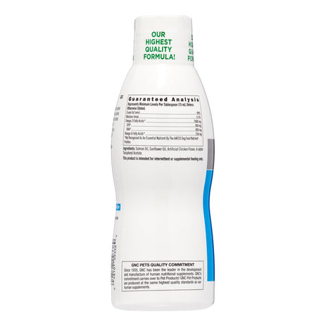 GNC Pets Ultra Mega Wild Salmon Oil Chicken Flavor Liquid Dog Supplement, 16-Oz Bottle