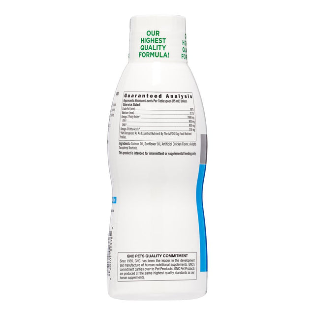 GNC Pets Ultra Mega Wild Salmon Oil Chicken Flavor Liquid Dog Supplement, 16-Oz Bottle