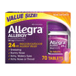 Allegra Adult 24 Hour Non-Drowsy Antihistamine Allergy Relief Medicine 180Mg Tablets 70Ct