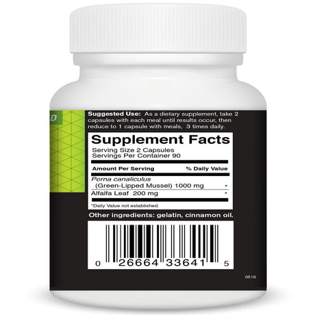 Foodscience of Vermont New Zealand Green Lipped Sea Mussel Supplement, 180 Capsules - Supports Joint Health, Mobility and Comfort…