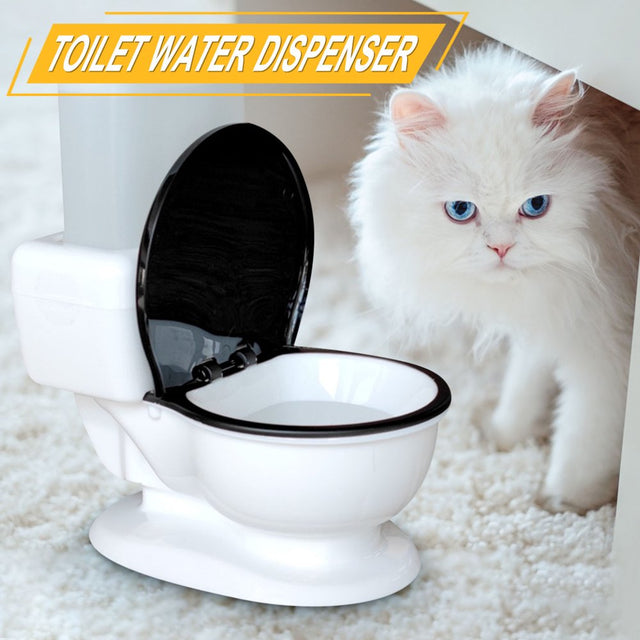 Black and Friday Deals Blueek Pet Water Dispenser Automatic Watering Station for Dogs and Cats Funny Toilet-Shaped Pet Drinking Bowl