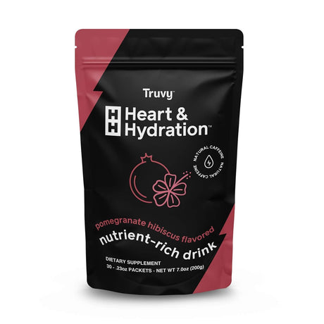 Heart & Hydration+ (Natural Caffeine) (Pomegranate Hibiscus, 30 Packets)