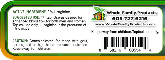 L Arginine Cream - Nitric Oxide Support Supplement for Men & Women - Unscented (2 Ounces)