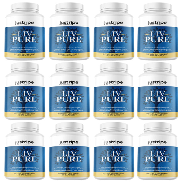 12 Pack Liv Pure Capsules for Liver Detox Support - Liv Pure Weight Loss Pills