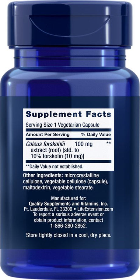 Life Extension Forskolin 10 Mg - 60 Vegetarian Capsules