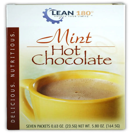 Lean 180 - Best Tasting, High Protein, Diet Friendly Mint Hot Chocolate(Pack of 4) | No Sugar Added | Low Calories | Smooth and Delicious